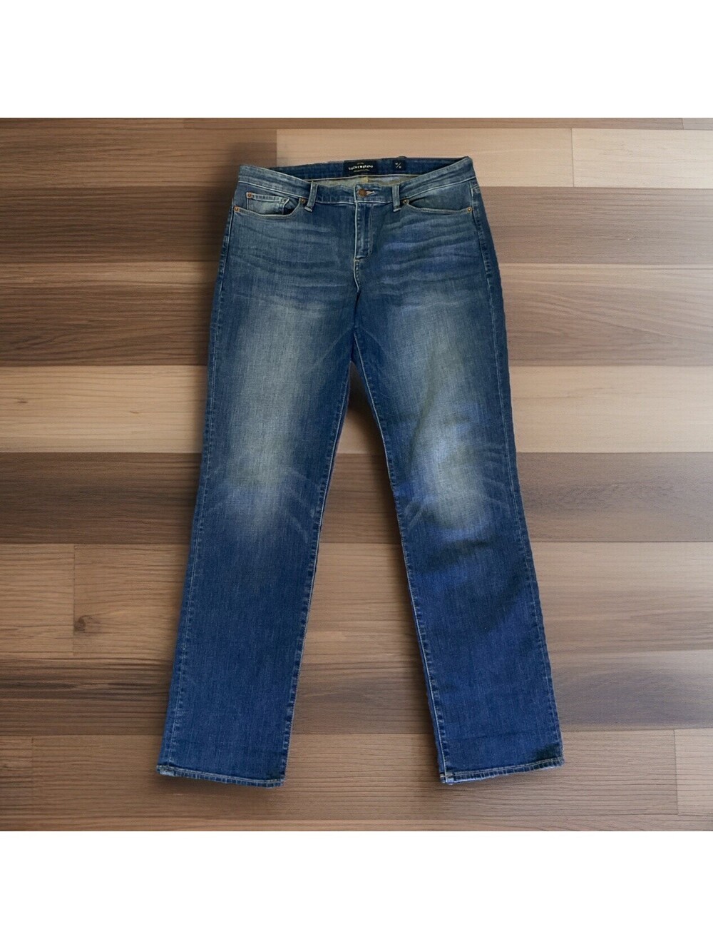 Lucky Brand Womens Jeans 14/32 Sweet Straight Med/Dark Wash Streetwear Staple